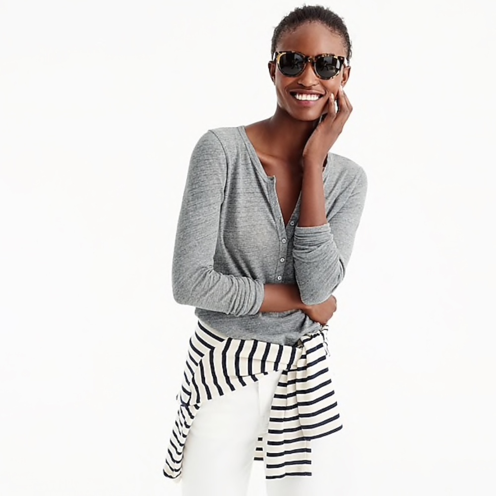 J. Crew Heather Grey Henley